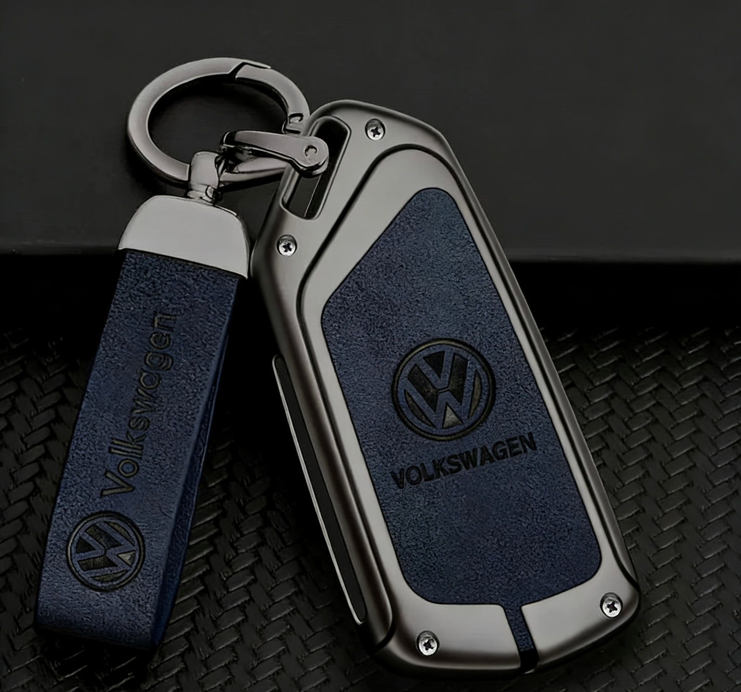 Leather with Bronze Metal Volkswagen Golf MK8 R Key Cover