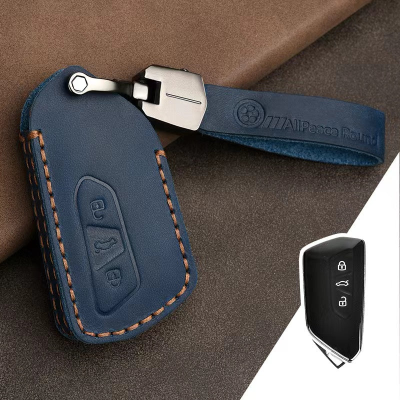 Smooth Leather Volkswagen Key Cover