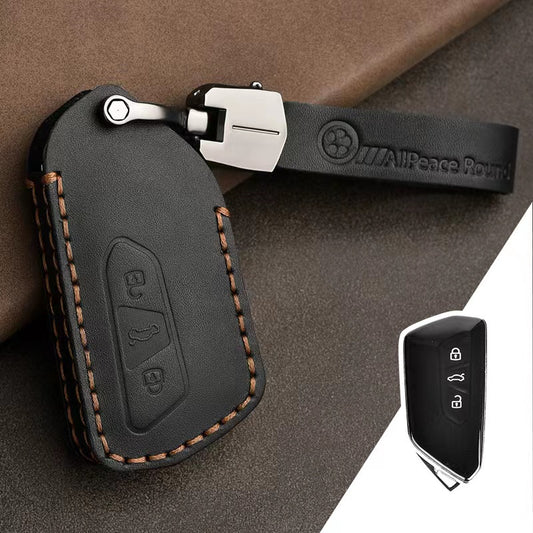 Smooth Leather Volkswagen Key Cover