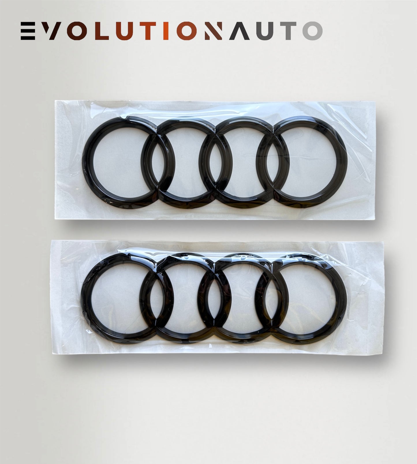 Gloss Black Audi Ring Set (Front Ring+ Rear Ring)