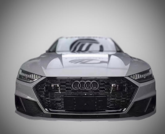 Audi RS7 Honeycomb Front Grill 2019-2022 - Gloss Black