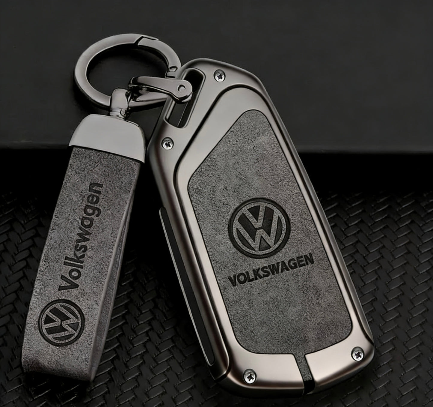 Leather with Bronze Metal Volkswagen Golf MK8 R Key Cover