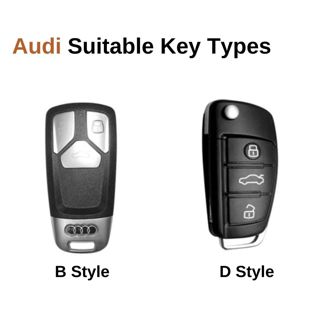 Leather with Bronze Metal Audi Key Cover